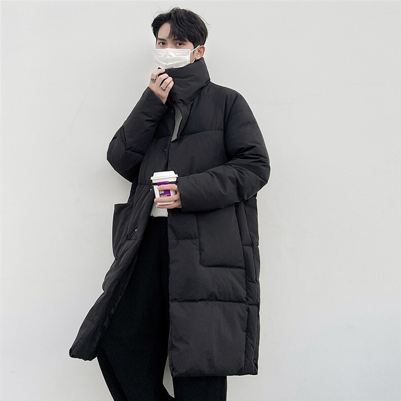 MY884-P168中长款大口袋设计羽绒棉服男士暗黑风宽松棉衣保暖,男装棉衣,电商B280-1（原A049）