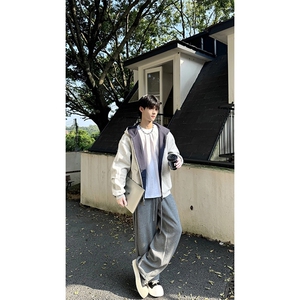 抖音得物高品质二开 26春装美式重磅宽松结构双面连帽卫衣外套W68图片