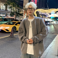 春季新款复古男女同款宽松休闲潮流百搭毛衣外套MY307-P75，男装针织衫/毛衣，星座308B-2