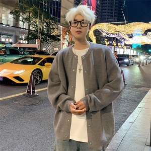 春季新款复古男女同款宽松休闲潮流百搭毛衣外套MY307-P75图片