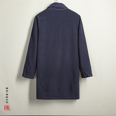 风男装棉麻男士中长款汉服改良禅意汉服外套F002P95，男装民族服装，钱塘802