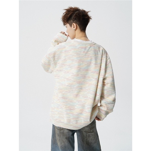 WY10156-特批40 控78 新款圆领简约套头宽松大码卫衣糯米衣服男图片