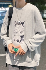 S6176-P28加绒款-P33秋季圆领卫衣男大码韩版宽松长袖外套，男装卫衣，电商A040