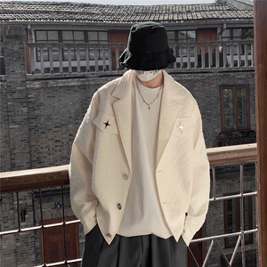 美式港风夹克男潮牌夹克男女情侣大码外套男JK8748P95控128图片