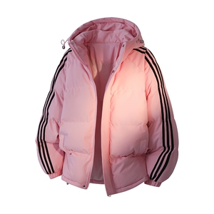 冬季潮流条纹五防立领加绒加厚棉衣情侣撞色棉服外套MY8899-p78图片