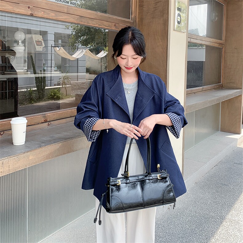 新款大货，短款风衣2B113-2528-P185-K278,女装皮衣,2B113