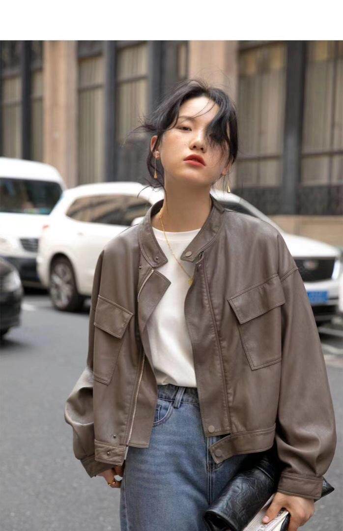 皮衣外套，女装皮衣，卡薇尔