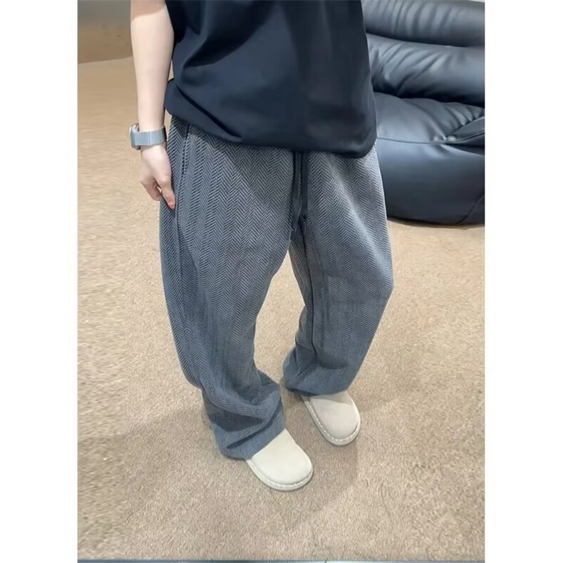 现货美式复古肌理感休闲宽松直筒裤男K1336/P40,男装休闲裤,星座205-3