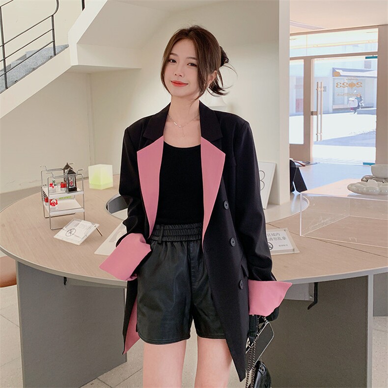 【档口有货】高品质ins拼色小西装2C059-2305P125K178,女装西装,2C059