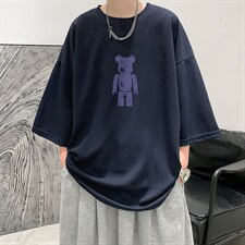 Q11242-P30春夏季七分袖t恤男大码五分袖男短袖中袖大皂风，男装T恤，电商A040