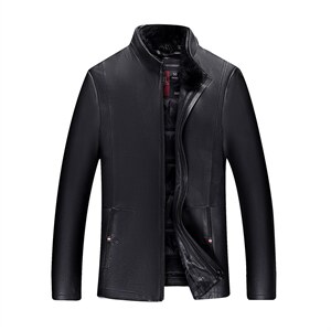 AL-S9801男式冬季头层绵羊皮水貂内胆派克服皮衣男夹克P1100图片