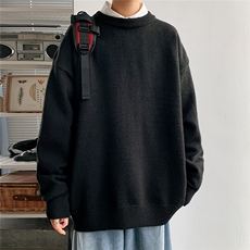 1港风宽松中性情侣潮流纯色大码M-5XL毛衣男外套7979P45加绒P55，男装针织衫/毛衣，星座226-2