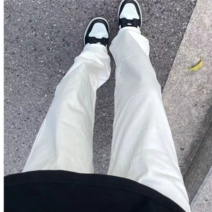 纯色港风微喇叭牛仔裤2025时尚美式高街高级感痞帅裤子XXN28图片