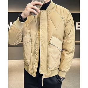 春秋季新款男士立领夹克简约修身棒球服高级工装口袋外套 M615图片