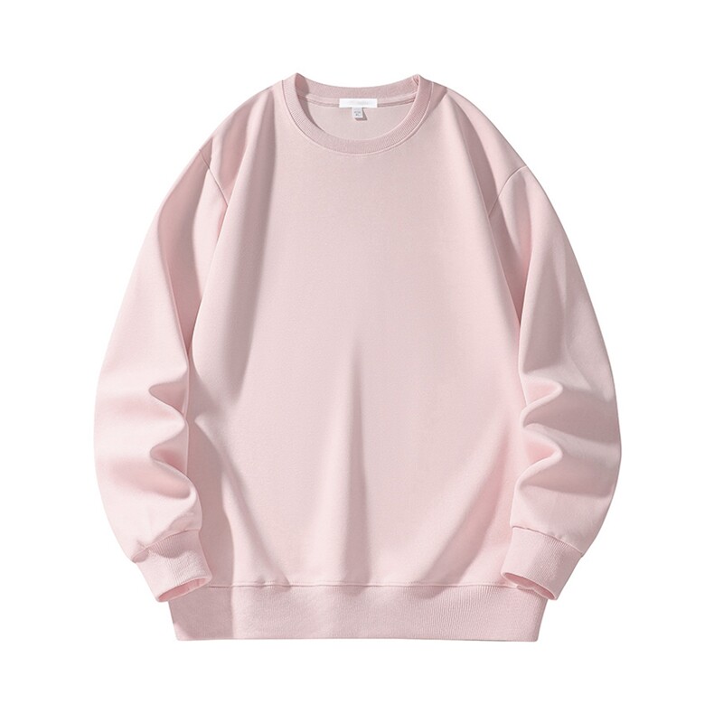 抖音得物重工品460克全棉重磅同底同色粗矿纹理美式纯色圆领卫衣，男装卫衣，电商A486-1