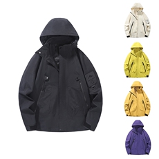 25新款男士山系风连帽工装外套冲锋衣男女防风户外登山服2518-P40，男装夹克，星座1402-1