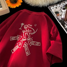 可设48小时发货支持抖音得物来样二开230克重磅美式短袖t恤MT361，男装T恤，电商A486-1