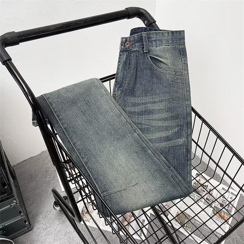 美式牛仔裤男春秋新款休闲直筒裤A90P43图片