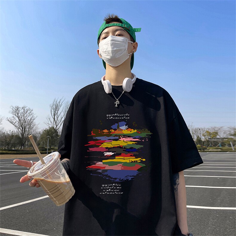 量大优供视频220克美式短袖t恤T2906得物直播有280克品质,男装T恤,电商A486