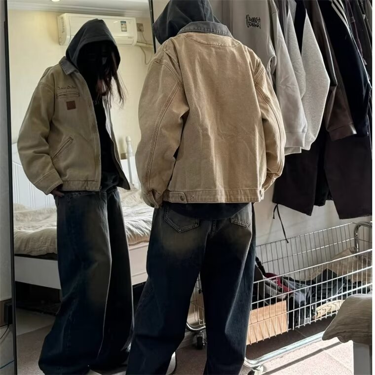 现货春秋复古小众水洗做旧牛仔外套男特律短款工装夹克JKB21-P85,男装工装外套,星座302B-3