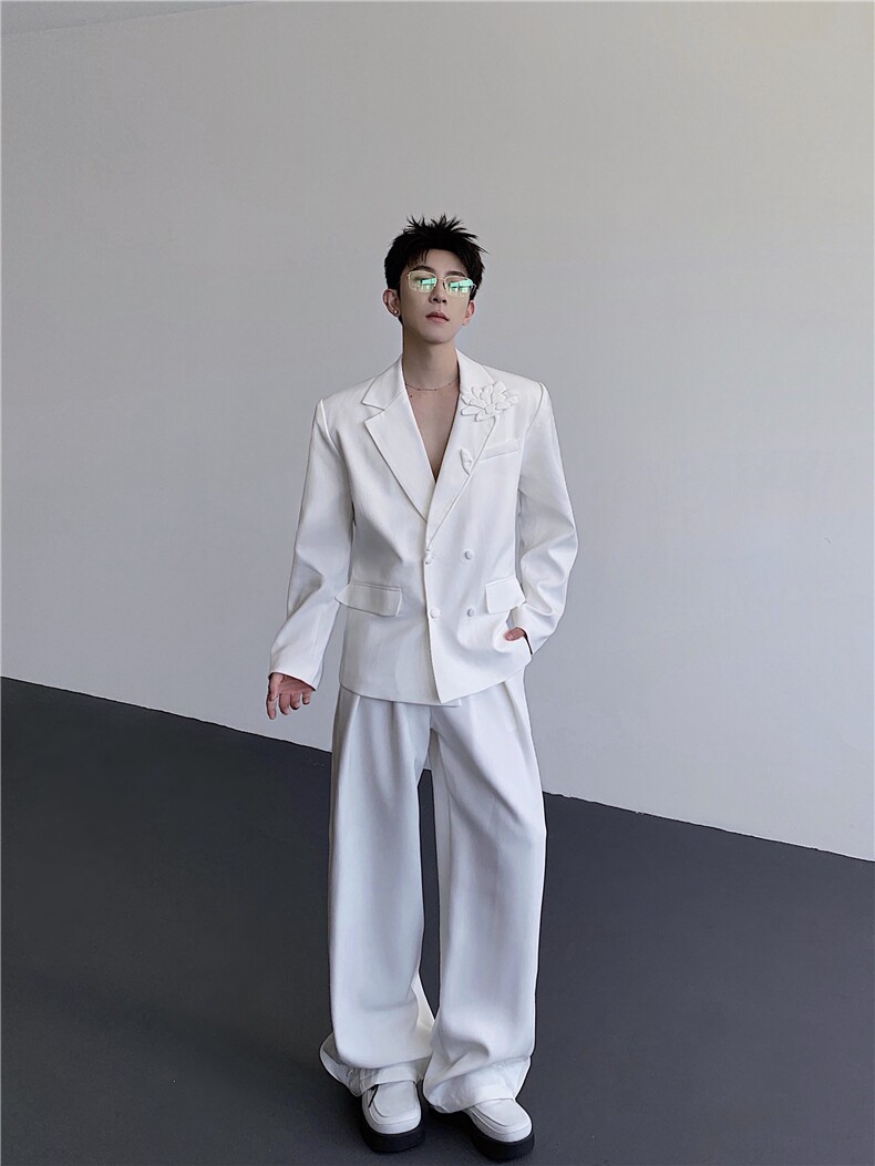 现货25手工立体花朵男士设计感礼服重工西装xz161-p168,男装西服,电商B288