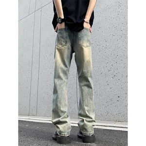 B221 美式ins高街暗黑小众修身微喇牛仔裤 LK24168-P60 控78图片