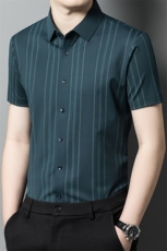短袖男士夏季休闲商务中年爸爸装半袖透气薄款上衣服QST923-P60，男装Polo衫，星座1105-3