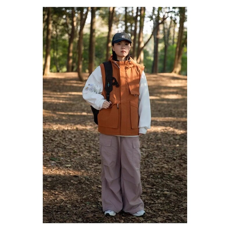新款原宿拉链日系短款连帽多口袋马甲时尚文艺男士慵懒百搭潮流,男装背心/马甲,星座1210-1