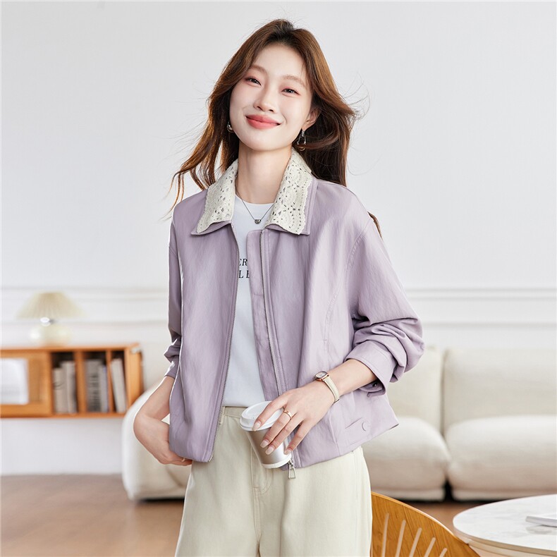 现货！2026春装新款休闲外套女皮衣女,女装短外套,慕咨