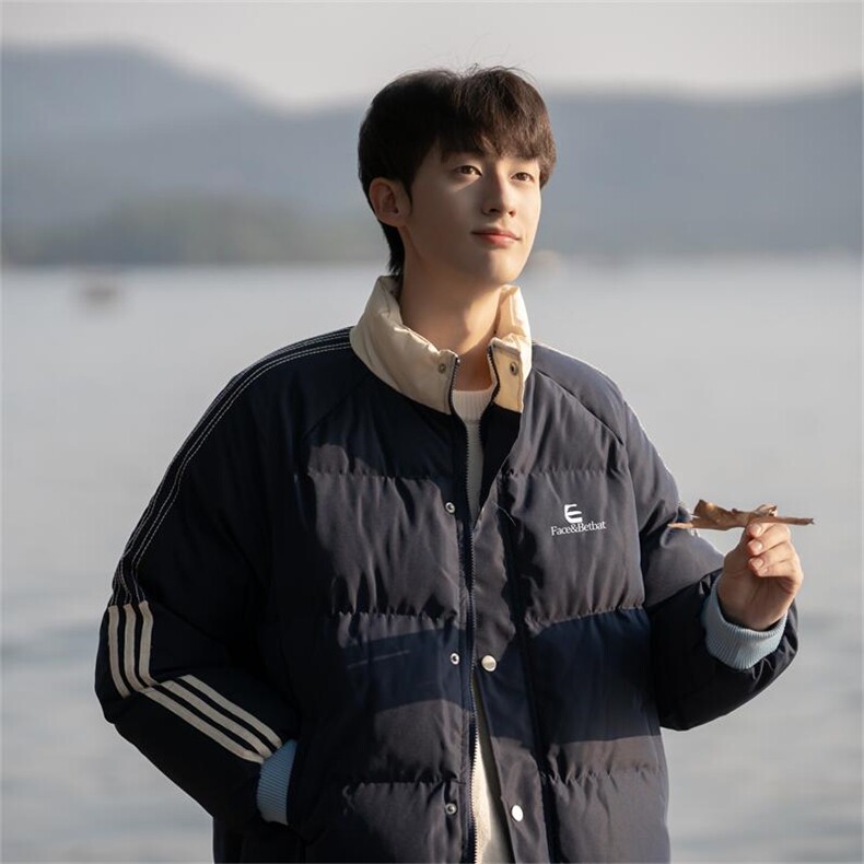 F528P105秋装男装棉衣立领外套保暖时尚男装图片