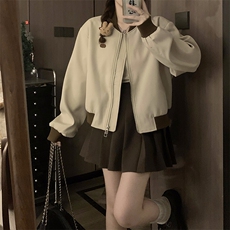 棒球服外套女春秋2025年新款街头小个子短款百搭休闲夹克C782-95，男装夹克，星座911-2(原星座613-2）