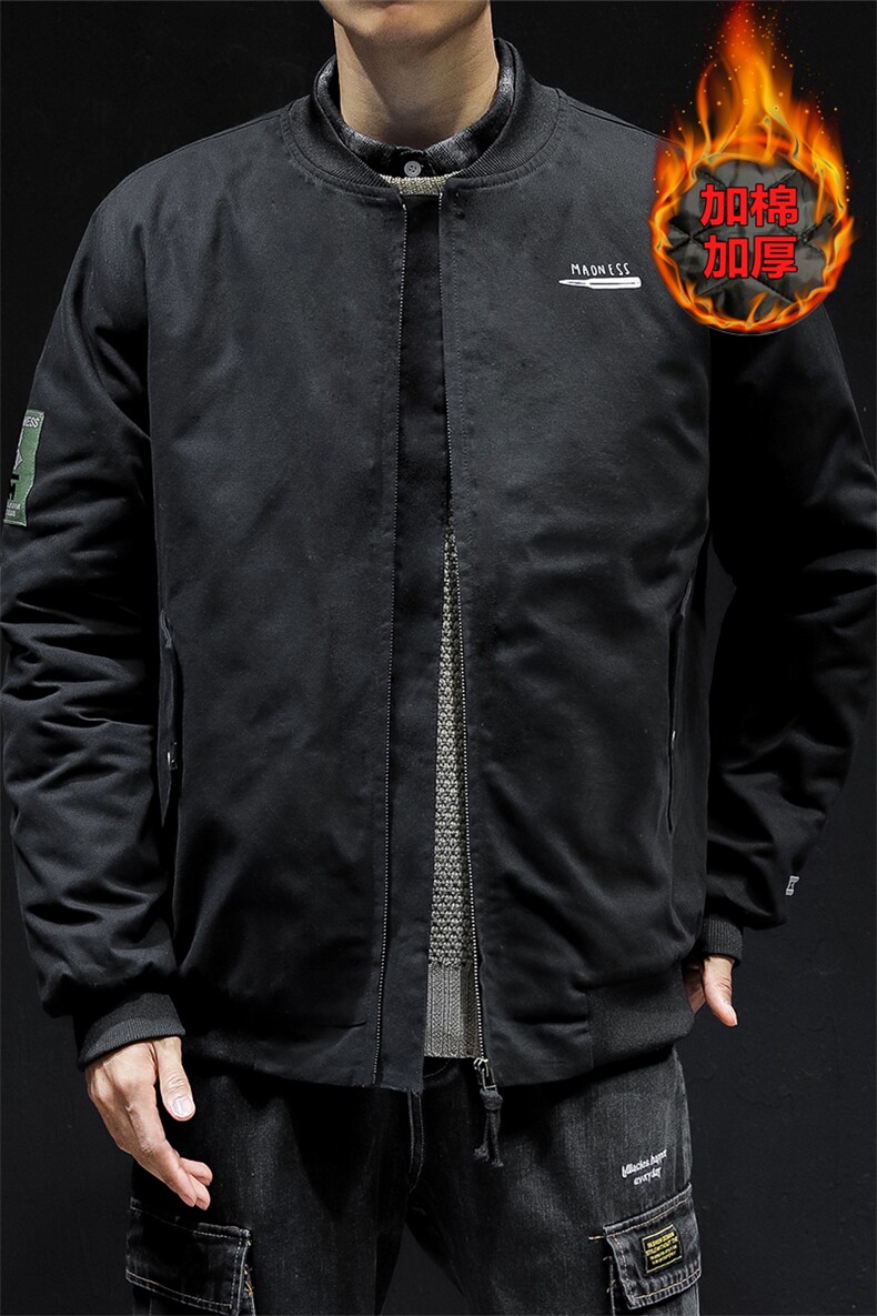 2019冬季新款棒球服棉衣男飞行员加棉夹克钱塘6025-j9011-p100,男装棉衣,星座311A