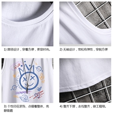 BX25180-P20港风运动汗背心男大码汗衫男无袖T恤男网格，男装T恤，电商A040A
