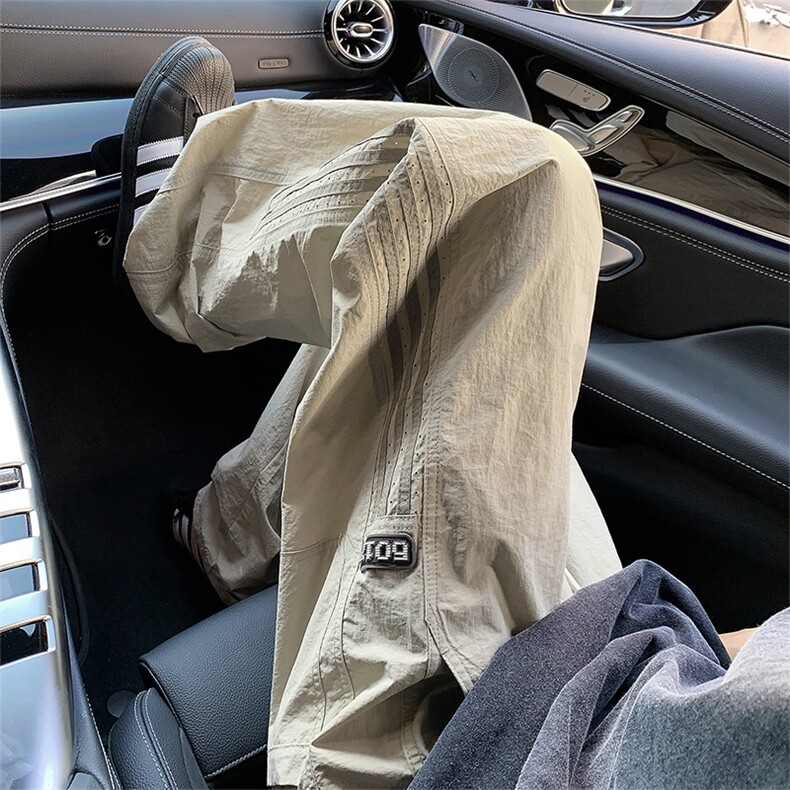 轻薄潮流休闲运动长裤2024新款夏季美式复古冲锋裤现货K8035-P38，女装休闲裤，星座512-3