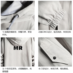 JK41253-P85 纯棉连帽夹克男士大码工装男上衣外套 网格挂拍图片