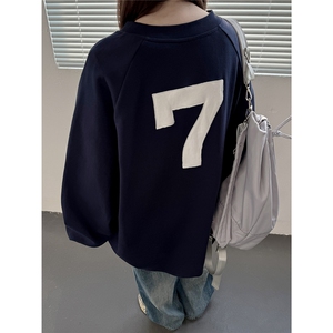 主推 美式复古绣花学院风球衣中性卫衣宽松外套男女 H981 P58图片