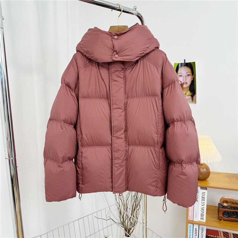 连帽加厚纯色男士面包服情侣羽绒服外套D213-6206-P450,男装羽绒服,电商D213