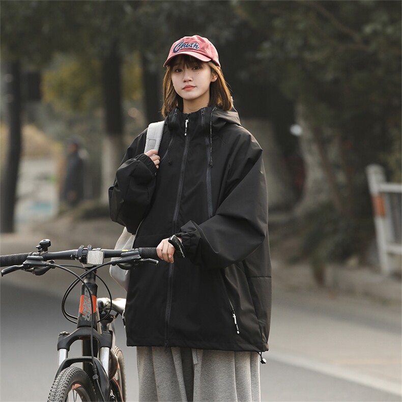 Cityboy情侣时尚连帽冲锋衣外套夹克团体班服,男装夹克,星座301D-5(原星座1415）