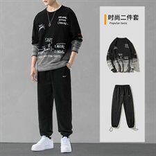 秋季运动套装韩版潮流休闲渐变卫衣秋装男装一套搭配DF156TP90，男装卫衣，电商A102
