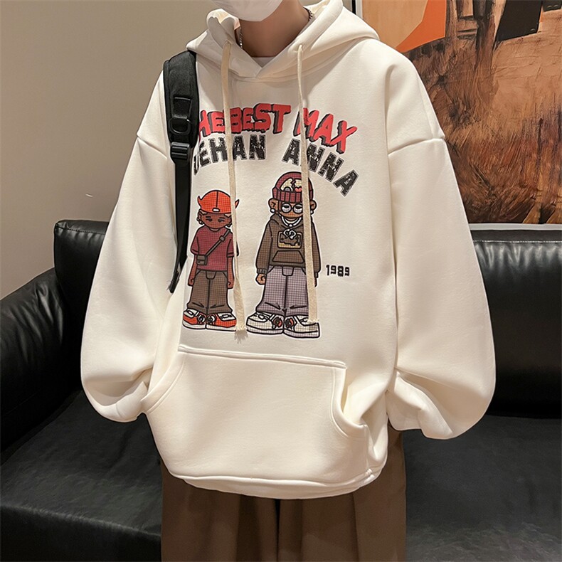 抖音供货、复合360克现货字母印花连帽卫衣宽松D223A-WY2223-P50,男装卫衣,电商019-1