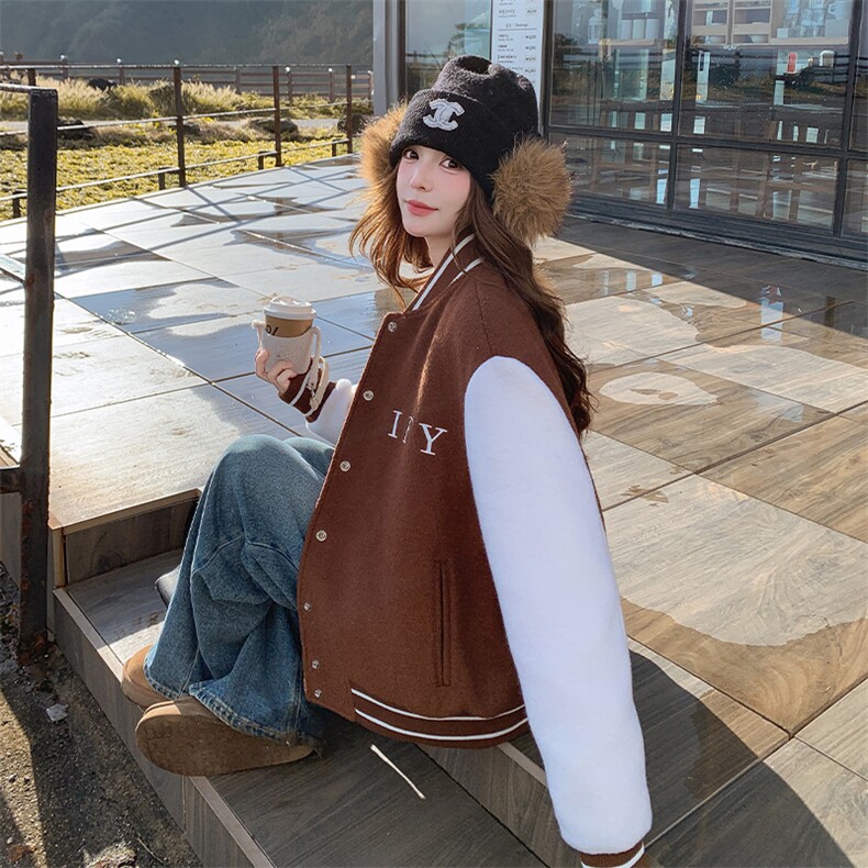 学院风羽绒服棒球服外套女冬季[有货】,女装羽绒服,2C269