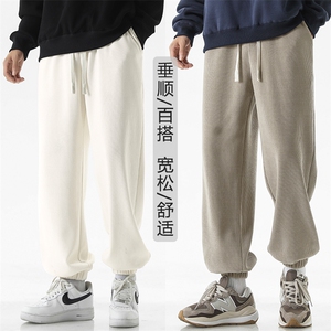 380g重磅条绒卫裤抗皱垂顺亲肤面料束脚百搭休闲裤 X1890-特批42图片