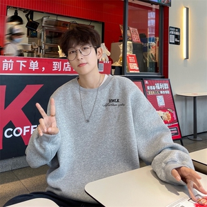！圆领卫衣男装港风长袖T恤男外套男 WY142-P28图片