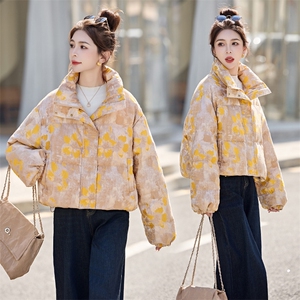 现货主推2025冬季新款花色羽绒服加厚外套图片