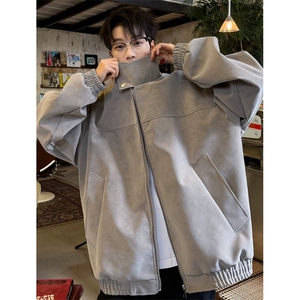 新款男女高级感立领机车皮衣户外套春季新款痞帅保暖上衣 J530图片