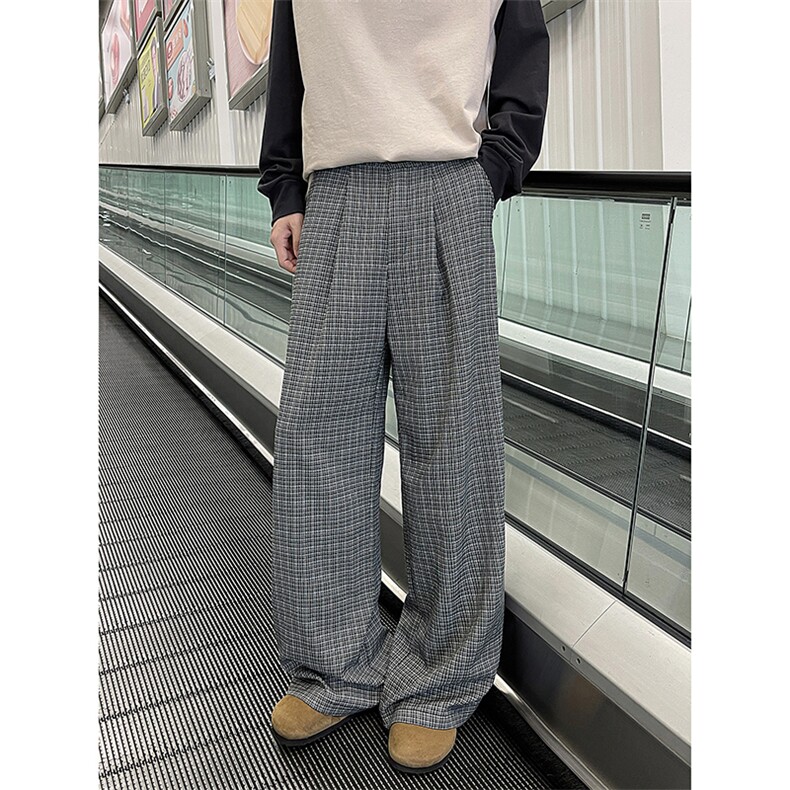 法式慵懒格调撞色休闲裤个性百搭新潮复古长裤K805TP45控88,男装休闲裤,电商A102B