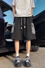 短裤男夏季美式复古拼接五分裤潮牌宽松大码XZ102B-1DK2511P30，男装牛仔裤，星座102B-1