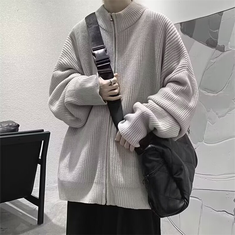 M014-P42春秋新款毛衣男生棒球领针织开衫拉链款外套,男装针织衫/毛衣,电商B323A