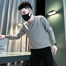 痞帅高级感绣标男士套头打底毛衣社会小伙店主风301C-M60-P48控68，男装针织衫/毛衣，星座301C（原B323）