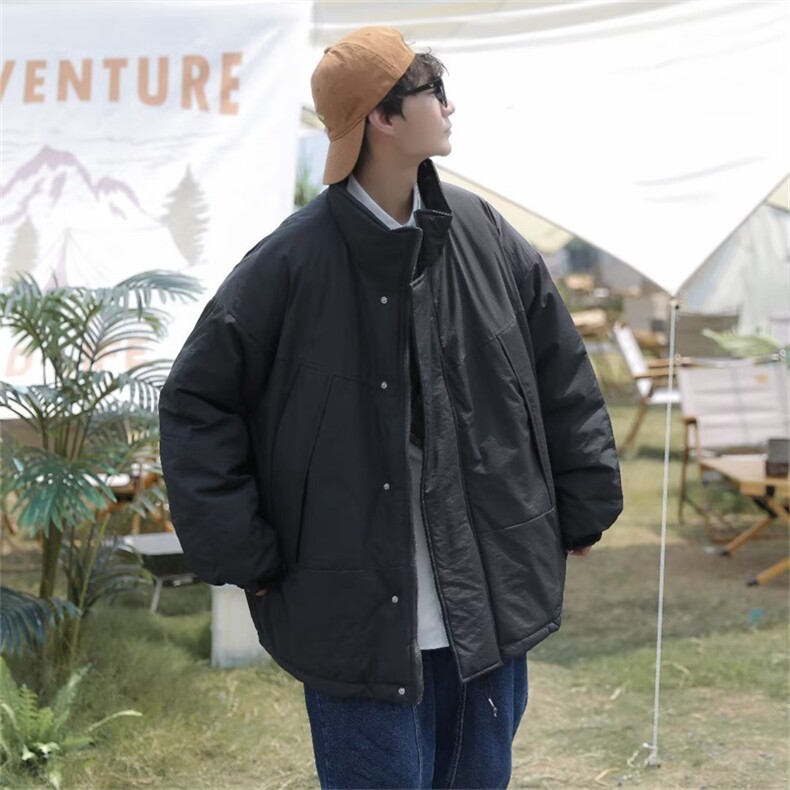 高街ins复古宽松立领棉衣冬季日系潮流cityboy棉服外套W5654-P62,男装棉衣,星座512-2